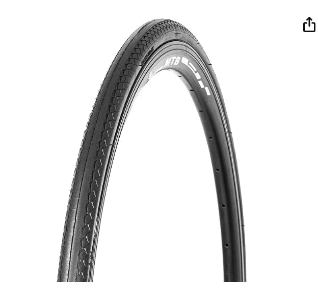 Ralson 700*25C | City Bike Nylon Black Tyre | Side Grooves For Stable Cornering (R-3153)