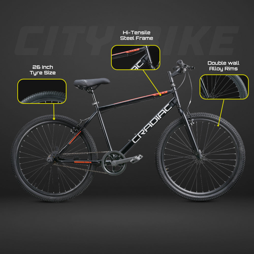 CRADIAC CITY BIKE 26 BLACK