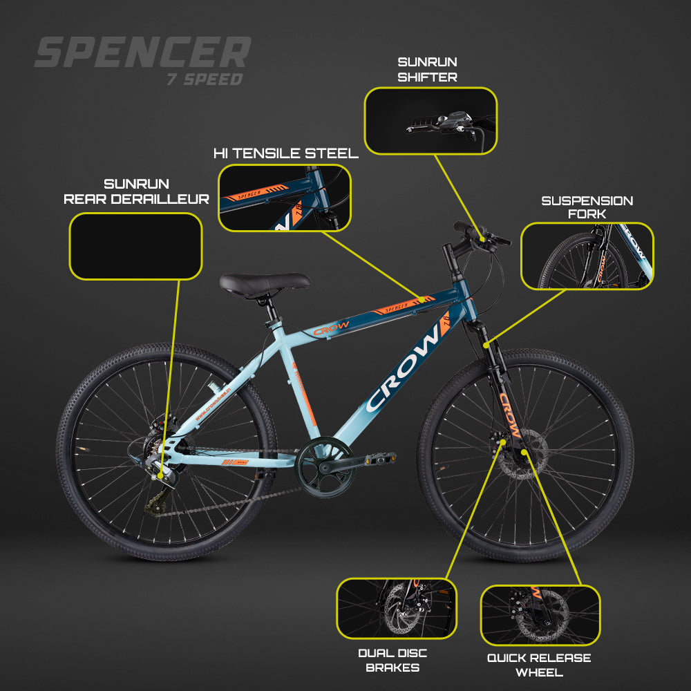 Crow Bikes SPENCER HAWK 7 SPEED 27.5T