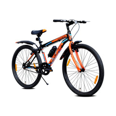 LEADER Spyder MTB Cycle/Bike with Complete Accessories 27.5 T Mountain Cycle  (Single Speed, Black, Orange, Rigid)