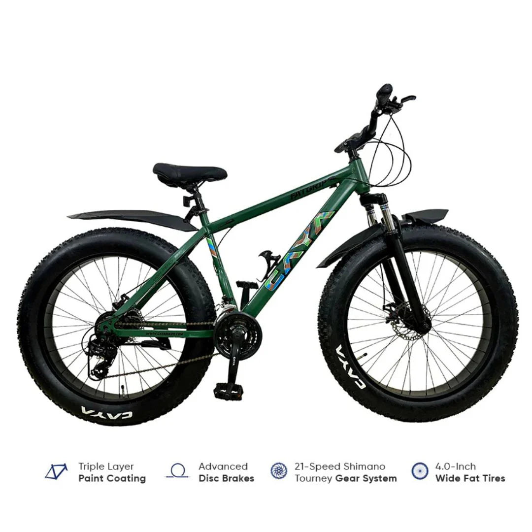 Cayawarrior caya fat grip 24 T Mountain Cycle  (21 Gear, Green , Only Front Suspension)