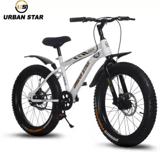 Urban Star HULK | 20T BMX | DOUBLE DISC | FAT TYRES | Premium Quality| 20 T Fat Tyre Cycle  (Single Speed, White, Rigid)