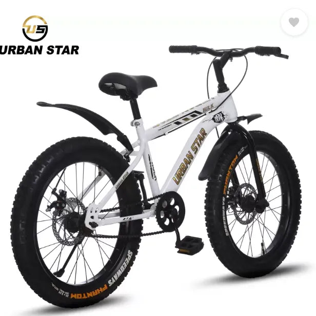 Urban Star HULK | 20T BMX | DOUBLE DISC | FAT TYRES | Premium Quality| 20 T Fat Tyre Cycle  (Single Speed, White, Rigid)