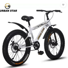 Urban Star HULK | 20T BMX | DOUBLE DISC | FAT TYRES | Premium Quality| 20 T Fat Tyre Cycle  (Single Speed, White, Rigid)