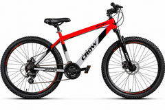 CROW - SNYPER 7 Speed Gear Cycle for Men | Cycle for Boys | Steel Mountain Cycles for Men with Front Suspension & Dual Disc Brake 7 Geared MTB Bike 29T | Ideal for 15+ Years, Unisex
