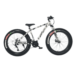 FitTrip Mutant 24 Speed White Camo 26 T Fat Tyre Cycle  (24 Gear, White, Only Front Suspension)