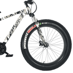 FitTrip Mutant 24 Speed White Camo 26 T Fat Tyre Cycle  (24 Gear, White, Only Front Suspension)