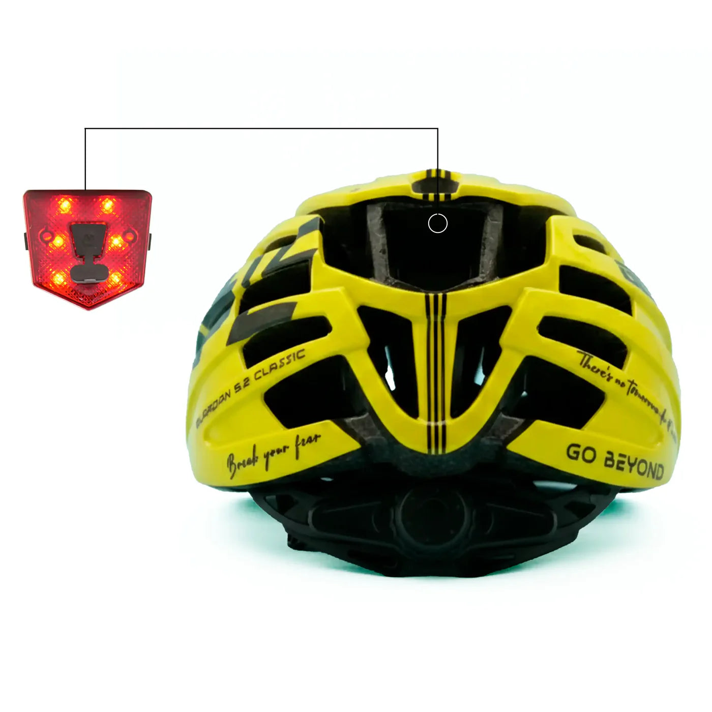 Bepositive Guardian 5.2 Classic cycling helmet+ Helmet Backlight combo