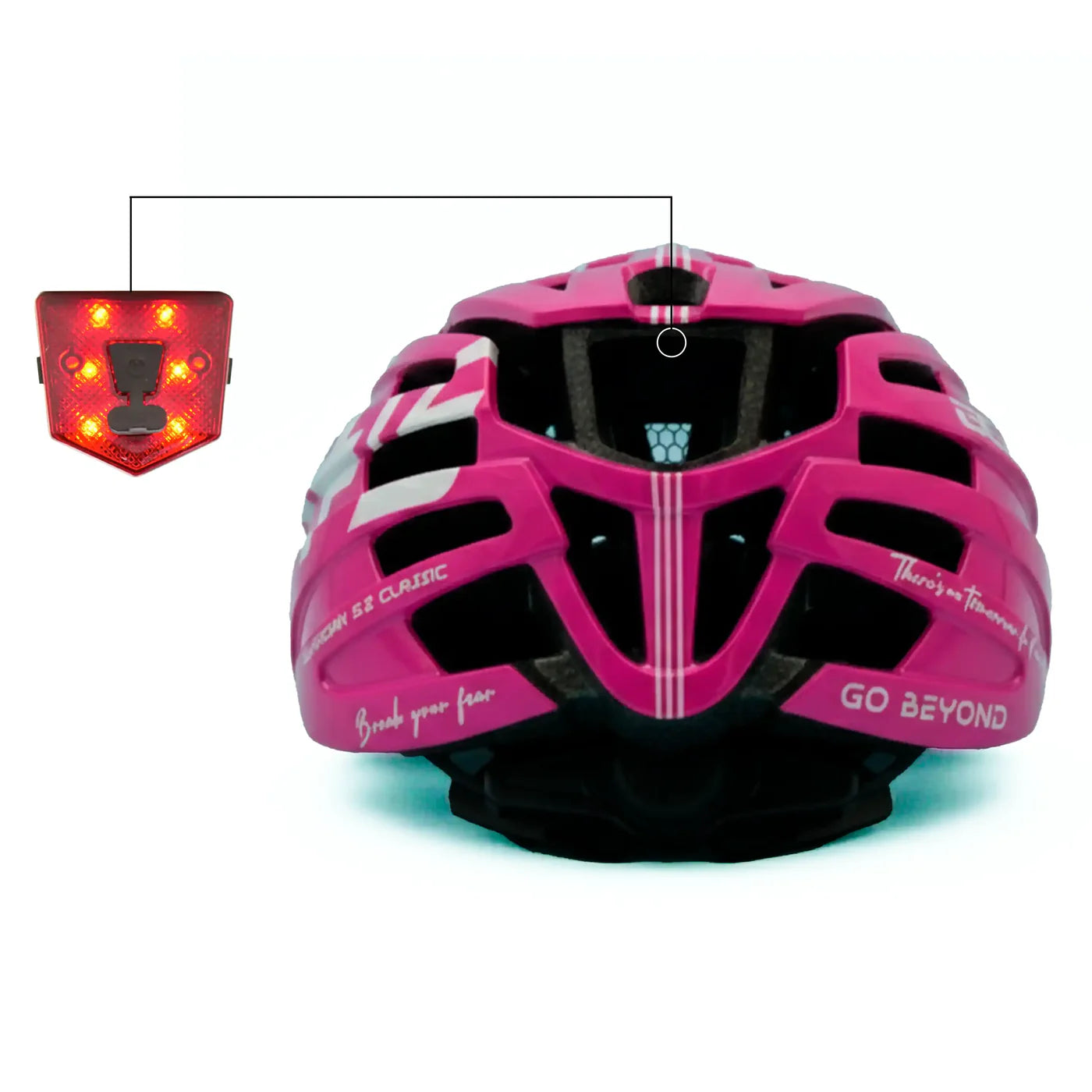 Bepositive Guardian 5.2 Classic cycling helmet+ Helmet Backlight combo