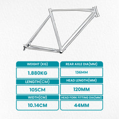 Bicycle Frame - Hybrid Bike Frame -Alloy  Bicycle Frames - Machine