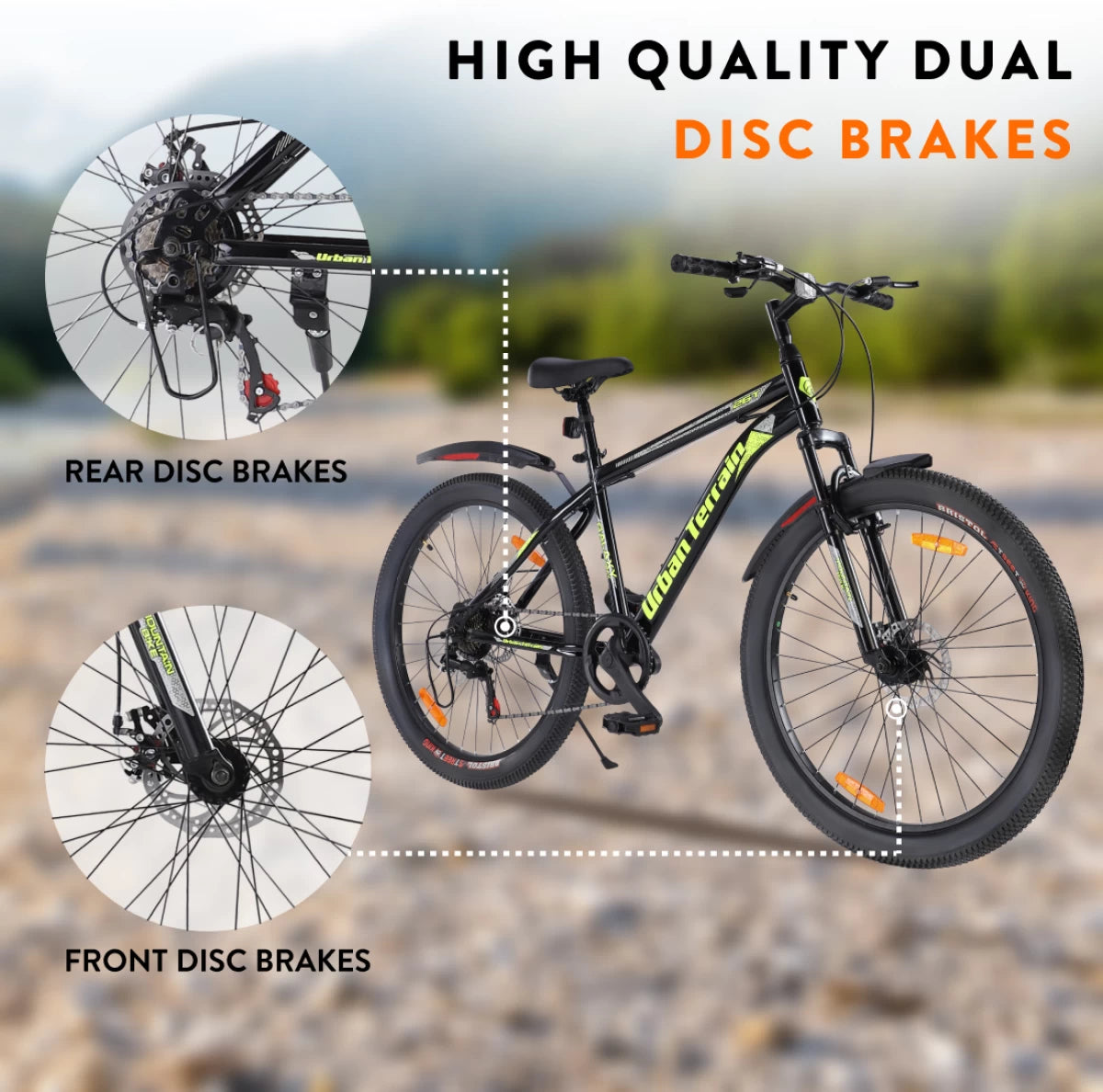 Urban Terrain Max Geared High Performance MTB Green