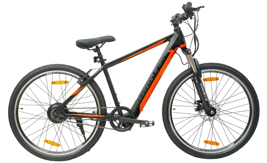 Montra Unplugged FX 27.5" Electric Cycle E-Bike with Suspension (Red with Gloss Black)