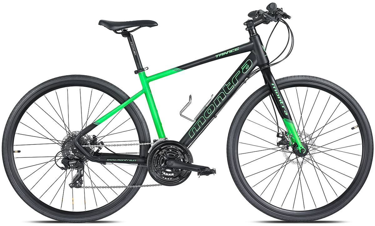 Montra TRANCE PRO RED 700C T Hybrid Cycle/City Bike  (24 Gear, Green, Black, Rigid)